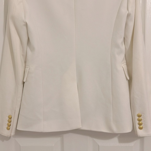 Veronica Beard White Jack Riding Jacket Dickey Gold Button Blazer Size 6 - Picture 12 of 16